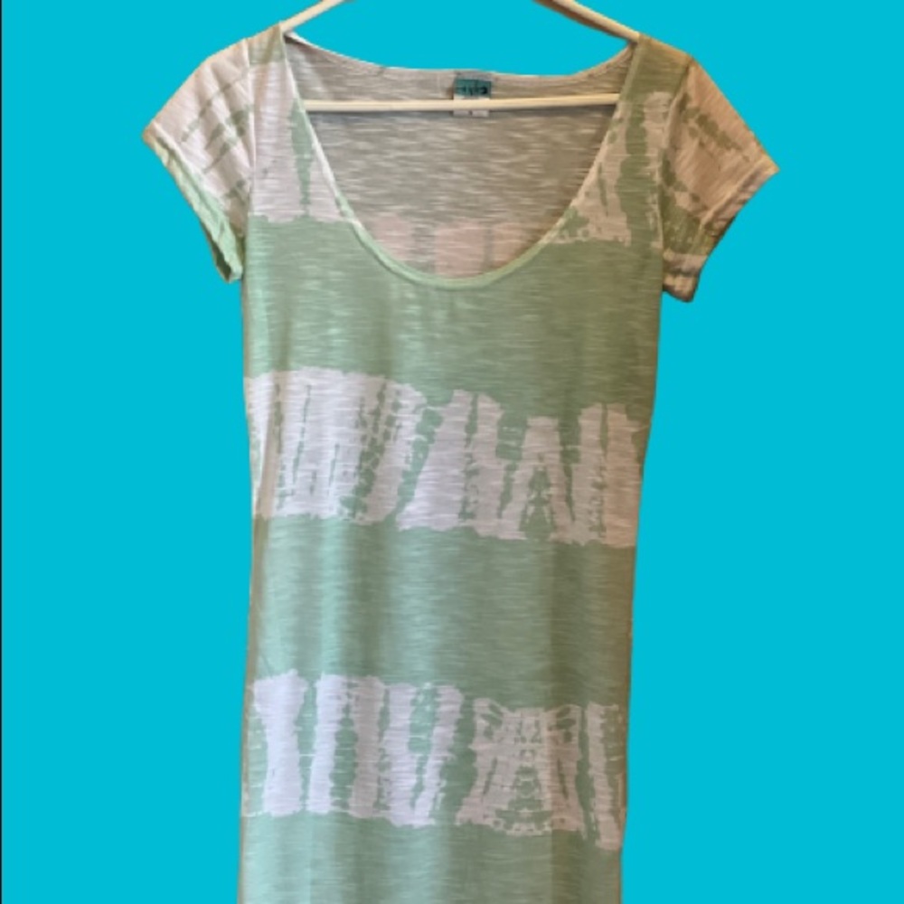 NEW Mint Green Tie-Dye Beach Cover Up Sz S